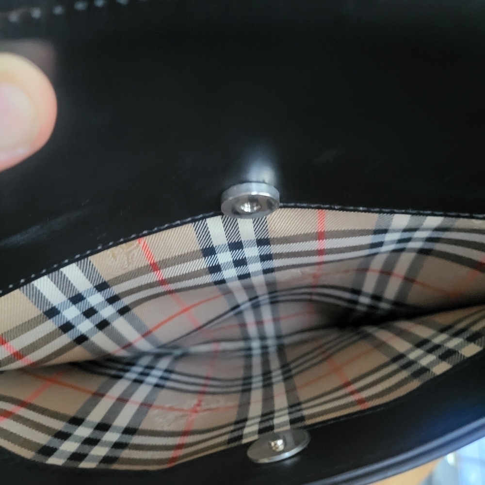 Burberry Burberrys Nova Check Handbag Leather Black..w/COA.. - Picture 12 of 16